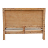 Bed Frame Single Size in Solid Wood Veneered Acacia Bedroom Timber Slat in Oak V43-BED-NOWSOK