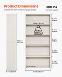 VEVOR 5-Tier Wide Bookshelf 173cm Wooden Freestanding Open Bookcase Shelf White V952-BSSJZFXBHB1LUKRBCV0