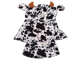 Cow Costume Pet Clothing for Dogs, White Decorative Outfit, Comfortable, , Cute Dress-Up V1370-AZ4-18147