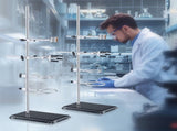 Lab Stand Support, Laboratory Retort Support Stand 2 Sets, Steel Lab Stand 23.6" Rod and 8.3" x 5.3" V952-SYZJJP2JT60C7MCUSV0