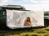Camping Mosquito Net Square Top Outdoor Insect Shield, No Install Large Mesh Canopy, Portable V1366-AZ2-W-15180
