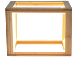 Bamboo Cube LED Lamp Modern Light Minimalistic Scandi - Natural V563-75160