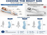 Pea Pod Shape Body Pillow for Adults Full-Body Support Side Sleeper Pillow, Pregnancy Back Pain V1107-CS-BSMBZ9