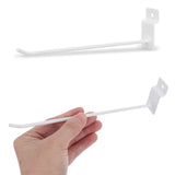 20Pcs White Slatwall Peg Hooks for Supermarket Display Stable Load Bearing Retail Organizer V1192-AZ-W-28447