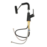 Waterfall Kitchen Faucets 3 Modes Waterfall Stream Sweep 360&deg Rotatable Pullout Sprayer Single V1294-YM0901-3112240023612