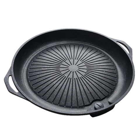 SOGA Portable Korea BBQ Butane Gas Stove Stone Grill Pot Non Stick Coated Round Plate STONEBBQPLATEPOT