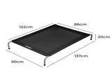 PaWz Elevated Trampoline Pet Bed Dog XXL Black XX-Large PT1221-XXL-BK