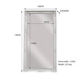French Provincial Ornate Mirror - WHITE - X Large 100cm x 190cm V292-MIRR-FRN004