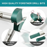 Woodworking Drill Bit Set Forstner 15-35mm Countersink Hex Shank Forstner Bits V465-86626