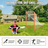 Lacrosse Goal, 1.2 mx 1.2 m Small Kids Lacrosse Net, Folding Portable Lacrosse Goal with Carry Bag, V952-ZQGQQMTJK44Y29337V0