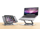mbeat Stage S12 Rotating Laptop Stand with USB-C Docking Station - Space Grey V186-MB-STD-S12GRY