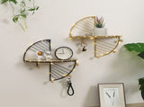Simple Round Wall Shelf Multifunctional Geometric Wall Art Shelf Home Bedroom Wall Storage Shelves V1294-YM0523-220511JY02-2
