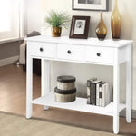 Artiss Console Table 3 Drawers 100CM White Chole FURNI-P-HS-3D1S-WH