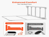 Foldable Bed Rail for Elderly, 122 cm Assist Rail with Fixing Strap, Adjustable Height Pipe V952-BCBSBCBSKZD1BAXNX001V0