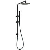 Matt Black Round 8" Rain Shower Head 3 Mode Handheld 2 in 1 Wall Arm Set V1233-C4902B22PHT006CBKSR108B