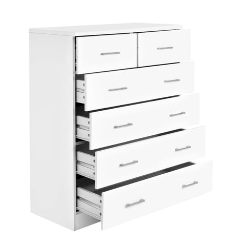 Artiss 6 Chest of Drawers - ANDES White FURNI-NEW-DT-WH-AB