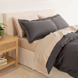 Royal Comfort - Balmain 1000TC Bamboo cotton Quilt Cover Sets - Pewter ABM-204922