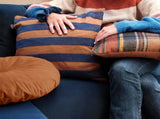 KAAT Amsterdam Nissa Multi Stripe Square Filled Cushion 45cm x 45cm V442-HIN-CUSHION-AMSTERDAMNISSA-MULTI-SQ