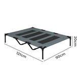 Pawz Elevated Pet Bed Raised Dog Bed Large Cooling Bed PT1348-BK-AU