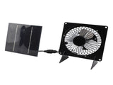 Solar Panel Fan Mini USB Outdoor Portable Cooling Fan Desktop Exhaust Ventilation with 2 Brackets V1294-YM0901-3111240078911