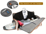 Convertible Travel Garment Bag Large Duffel Suit Carrier with Shoe Compartment & Hidden Backpack V888-ELOSUNG41507