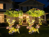 2Pack Solar Hanging Garden Lights, Gifts for Mom, 2 Pack Waterproof Solar Lights Outdoor Decor with V1107-112-64467-GRN-2PACK