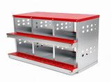 Pawz Chicken Nesting Box 6 Hole 2-Tier Roll Away Egg Collection Galvanized Coop PT1417-RD-AU