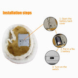 Realistic Sleeping Cat Toy Breathing Cat Stuffed Animal Doll with Mat Plush Toys for Children Home V1294-YM0714-10332432