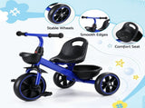 RIGO Tricycle Bike, Kids Bike with 3 wheels, basket Carbon Steel 68cm Blue KID-TRIBIKE-68-BU