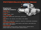 Starter 17986, Starter Motor Replacement Compatible with Buick 3.6L V6 06-08, Cadillac SRX 3.0L V6 V952-DDQDMDPN17984J8R3001V9