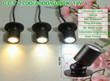 Dimmable LED Mini Spotlight, 12V CCT 2700K-6000K, Adjustable for Display, Cabinet, Showcase, V1171-CC-COM001683-8-AU