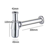 Adjustable Deodorizing Bathroom Sink Trap Deodorant Trap Effective Odor Prevention Space Saving V1369-AZ3-W-13730