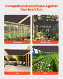 VEVOR 90% Sun Shade Cloth Privacy Screen 244 x 366 cm for Patio Garden V952-JBZGB96FT185N15YX001V0