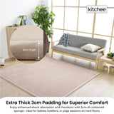 Kitchee Foam Floor Mat 200x200cm - Padded Thick Deep Soft Tatami Style Rug Cream V238-SUPDZ-41169835098192