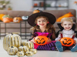 7pcs Simulated Pumpkin Glossy Paint Lightweight Creative Reusable Foam Pumpkin for Decoration Prop V1294-YM0901-3115240060517