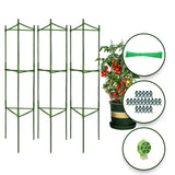 NOVEDEN 3 Sets Tomato Supports Cages with 20 Clips 50 Twist Tie and 30meters Rope V227-6777715003102