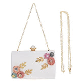 Clutch Purse For Women Formal White PU 1Set Evening Style V1370-AZ4-14906