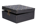Treasure Props Storage Box with Password Lock Retro Wooden Storage Box for Home Living Room V1294-YM0523-3115210208511