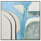 100X100cm Whimsical Whorls Champagne Framed Hand Painted Canvas 3D Wall Art V411-SOK-HMTWF-1-22406JD1