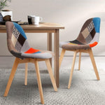 Artiss Dining Chairs Set of 2 Fabric Retro Replica DSW BA-BB-DSW-56FBX2