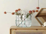 Glass Vase Transparent Hand Basket Living Room Flower Arrangement Creative Bag Fish Tank V1294-YM0521-230531MQ05-5