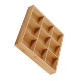 Divided Wooden Tray Multi Serving Tray for Hot Pot Restaurants Sushi Plate 9 V1294-YM0521-3118230024115
