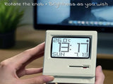 Retro Computer Style Desktop Maclock - Interactive Floppy Disk Switch, 5 Alarm Settings, 3 Display V888-ELOSUNG49401