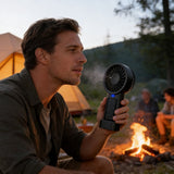 Solar USB Fan 5 Speed 1200mA Portable Handheld Outdoor V1369-AZ3-W-10326