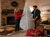 9.84 ft Upright Christmas Tree Storage Bag White Extra Large Jumbo Removal Disposal with Zipper V1259-DP01-A-1181