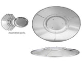 Patio Heater Reflector Plate, Outdoor Propane Heater Replacement Part - Top Dome, 3-Hole Mount, V1237-ZY-203-0393