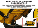 BAUMR-AG 10HP Wheelbarrow Dumper Motorised Ride On Wheel Borrow, 306CC Petrol Engine 500kg Capacity V219-BRWPWRBMRBL1M