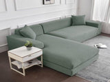 Water Resistant Sectional Couch Covers for Shape Sofa Slipcover, 1 2 3 Cushion Couch Stretch V1192-AZ-W-26420