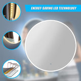 60cm LED Wall Mirror Bathroom Mirrors Light Decor Round V63-833741