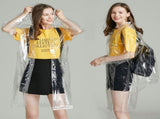 Raincoat Transparent Personality Foldable Wear Resistant Rain Cape for Student Cycling Transparent V1294-YM0716-3117220178012